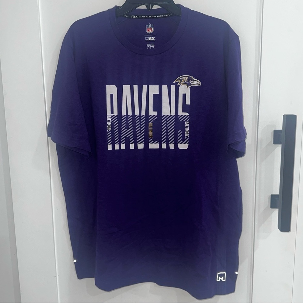 NWT MSX by Michael Strahan Baltimore Ravens Purple T-Shirt - Size Large